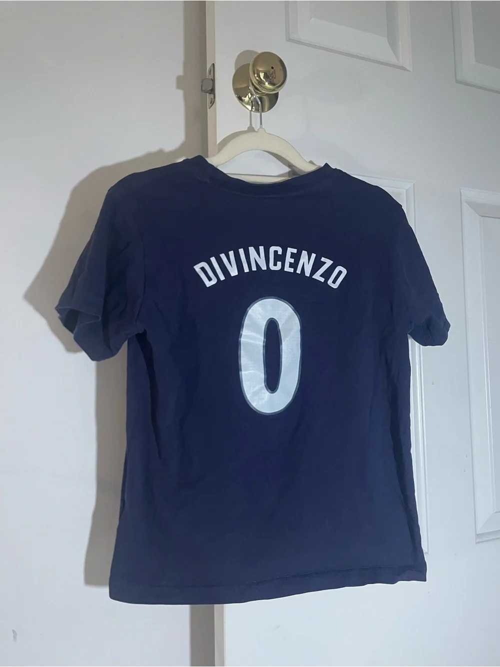 Kids Navy Tee with Green Logo